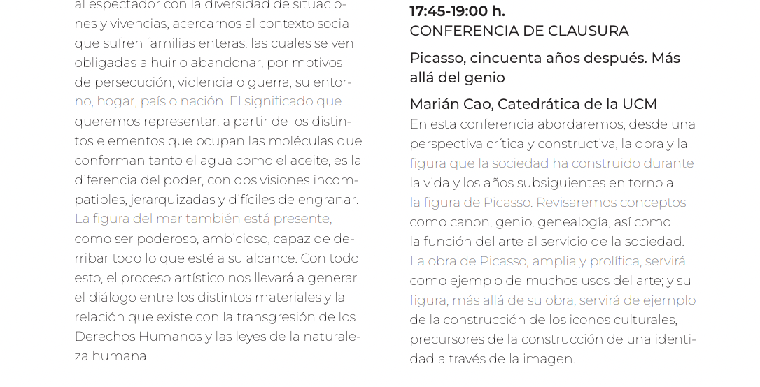 Participación conferencia de clausura en el III Congreso de Artes por la Paz y la Educación en derechos humanos. 